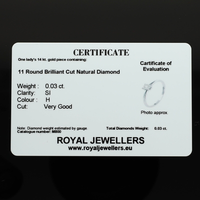 Fehér arany gyűrű 54-es méret (M800-54)